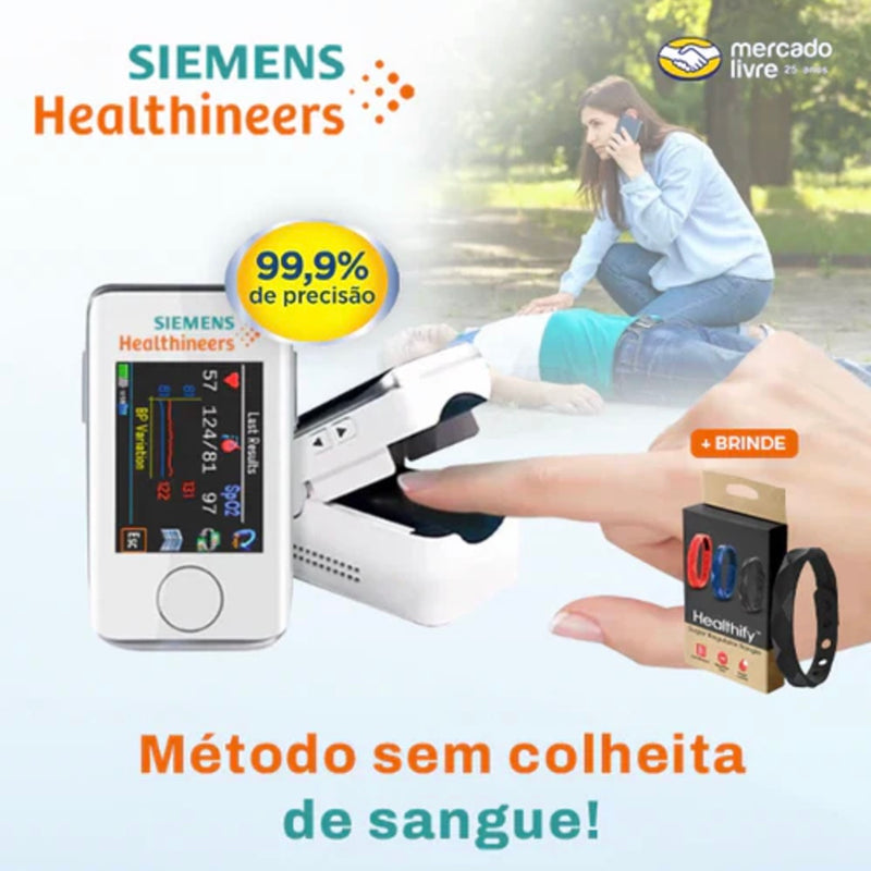 BLACK FRIDAY - Medidor a Laser Não Invasivo GlicoMax Siemens [PRECISÃO DE 99,9%] + Brinde Pulseira Reguladora de Glicose